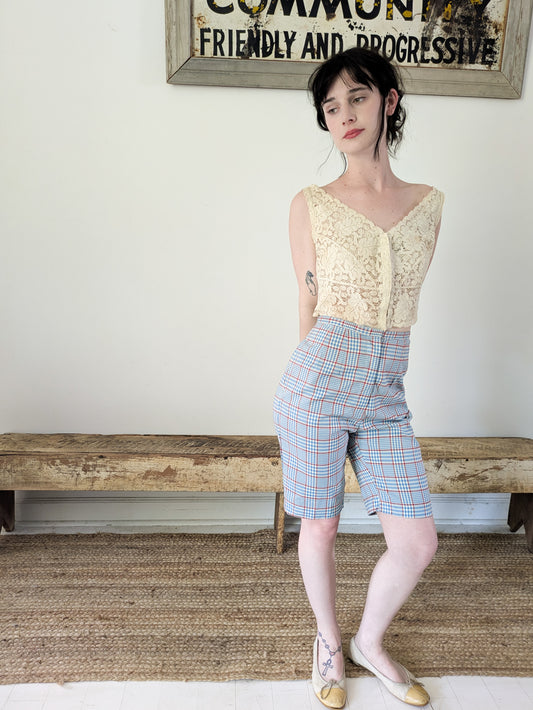 Deadstock Plaid Shorts
