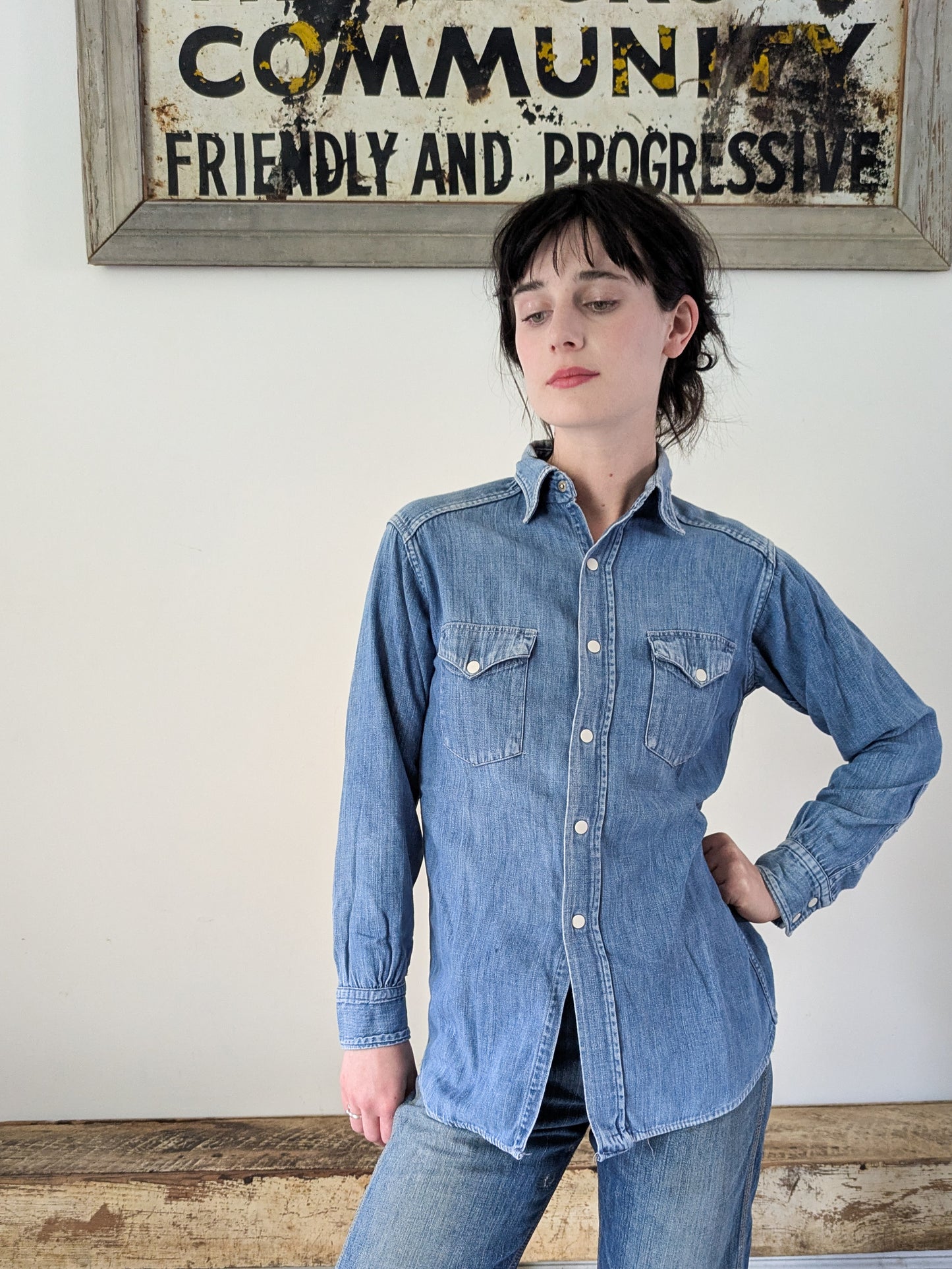 50s Denim Western Shirt