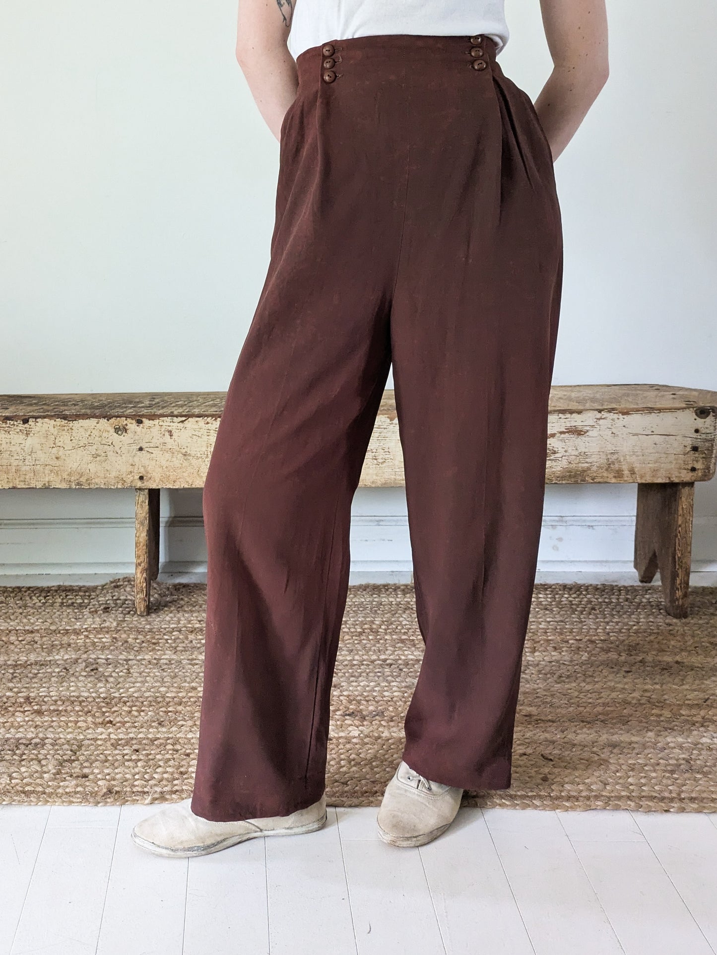 40s Fall Front Trousers