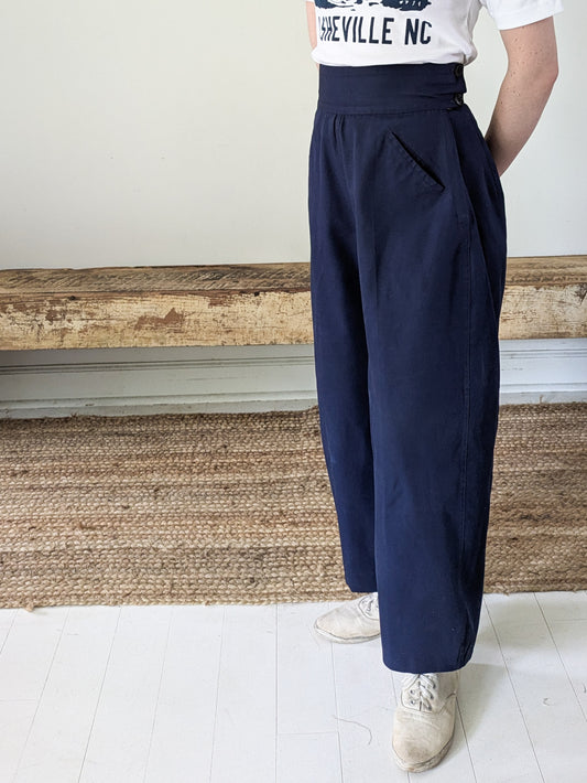 1940s Cotton Twill Trousers