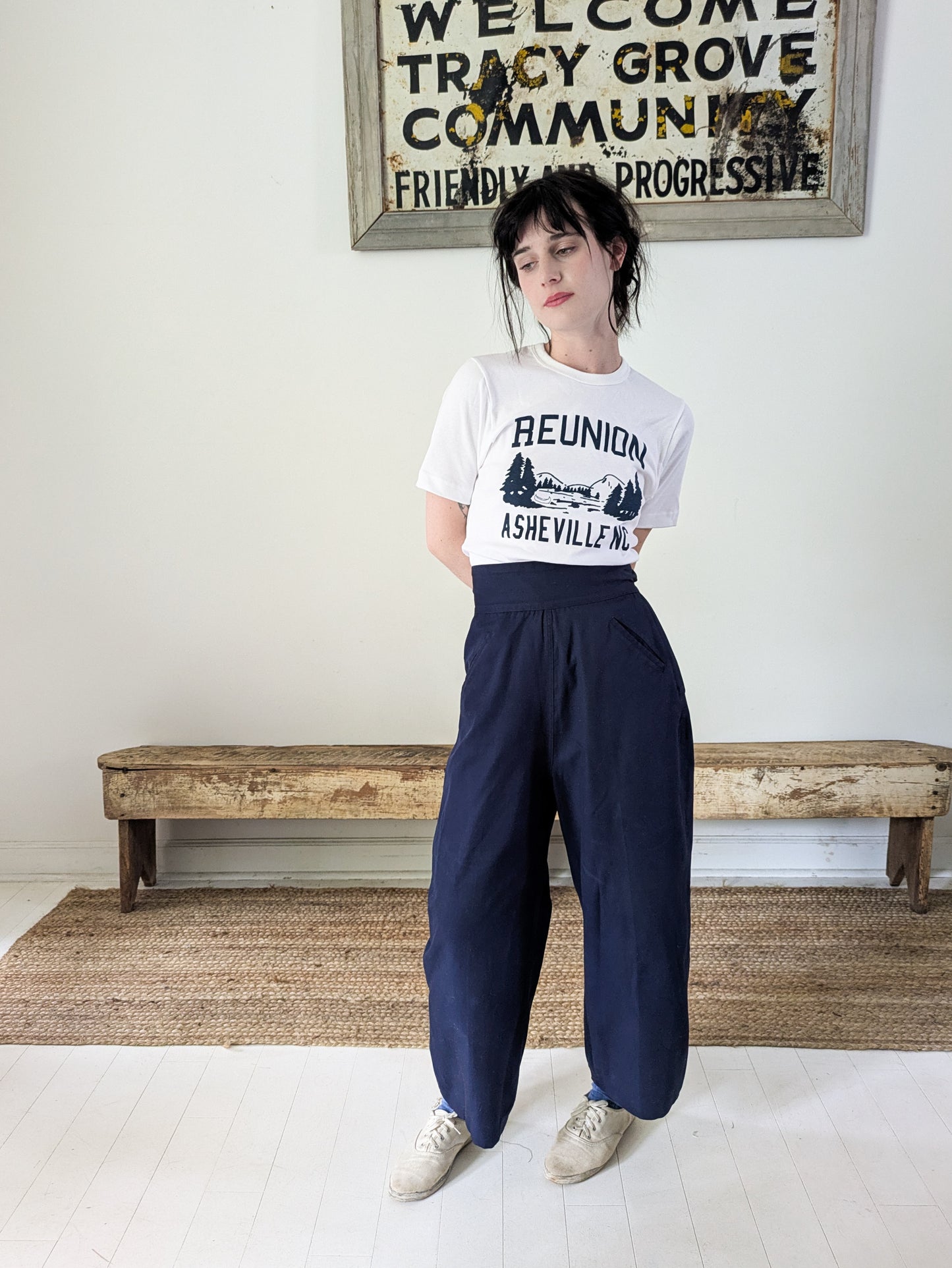 1940s Cotton Twill Trousers