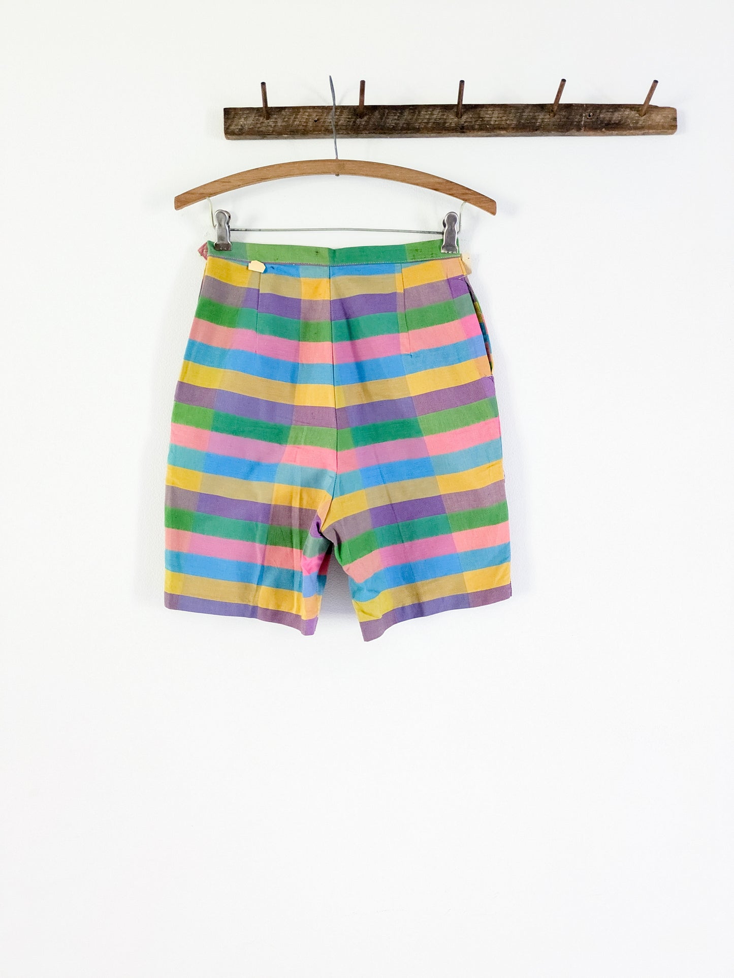 60s Rainbow Striped Shorts
