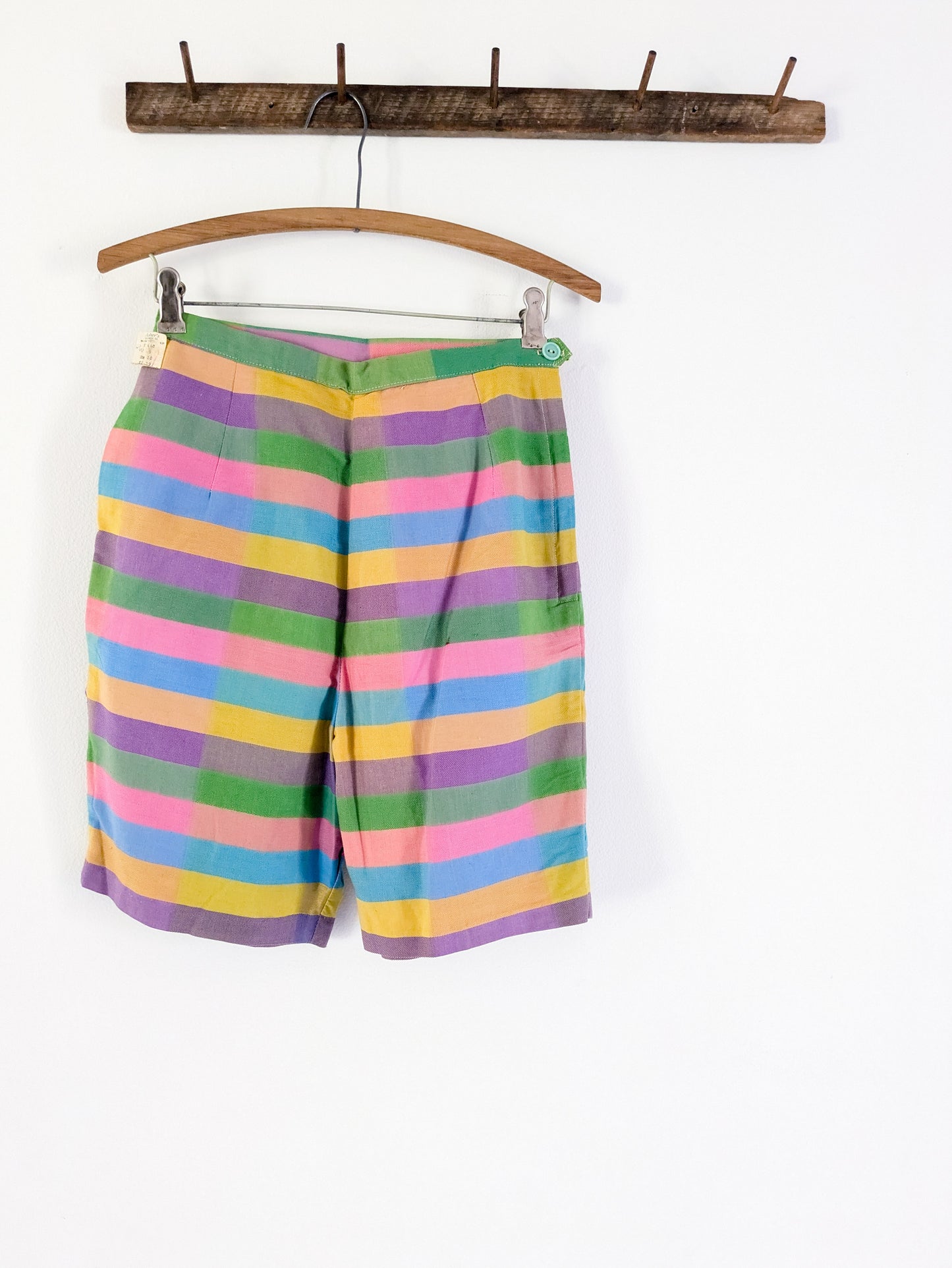 60s Rainbow Striped Shorts