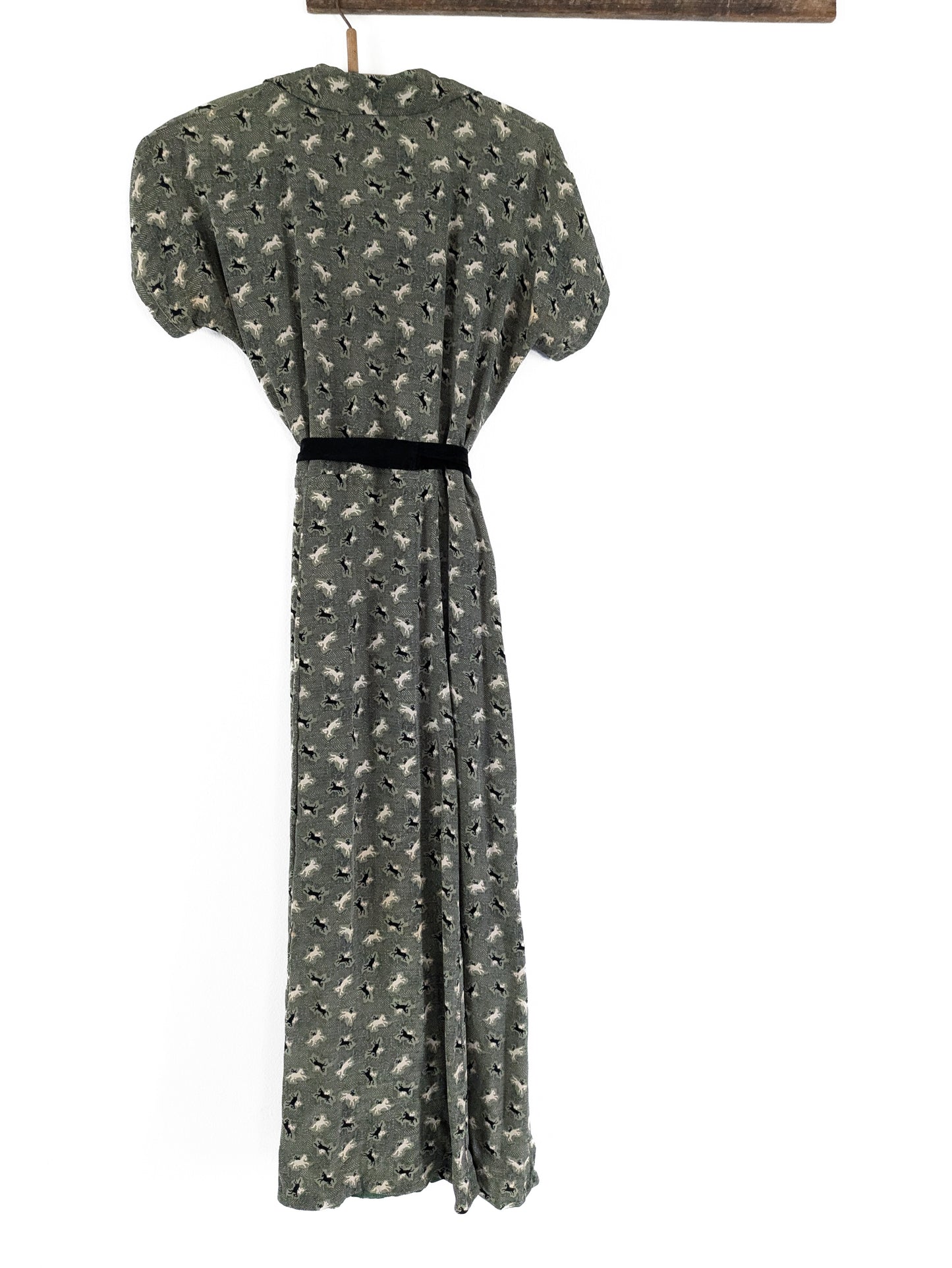 50s Sage Horses Dress