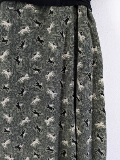50s Sage Horses Dress
