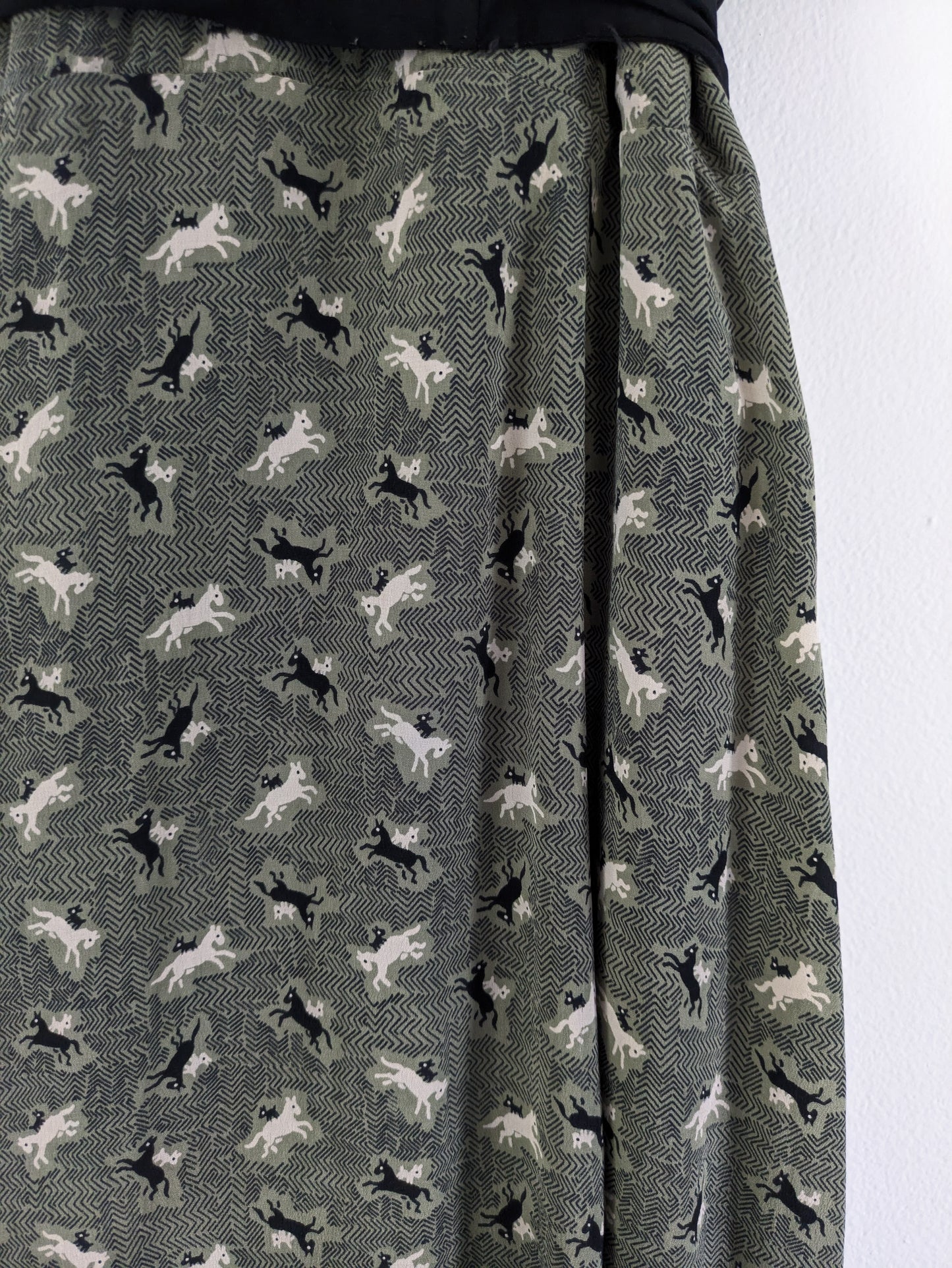 50s Sage Horses Dress