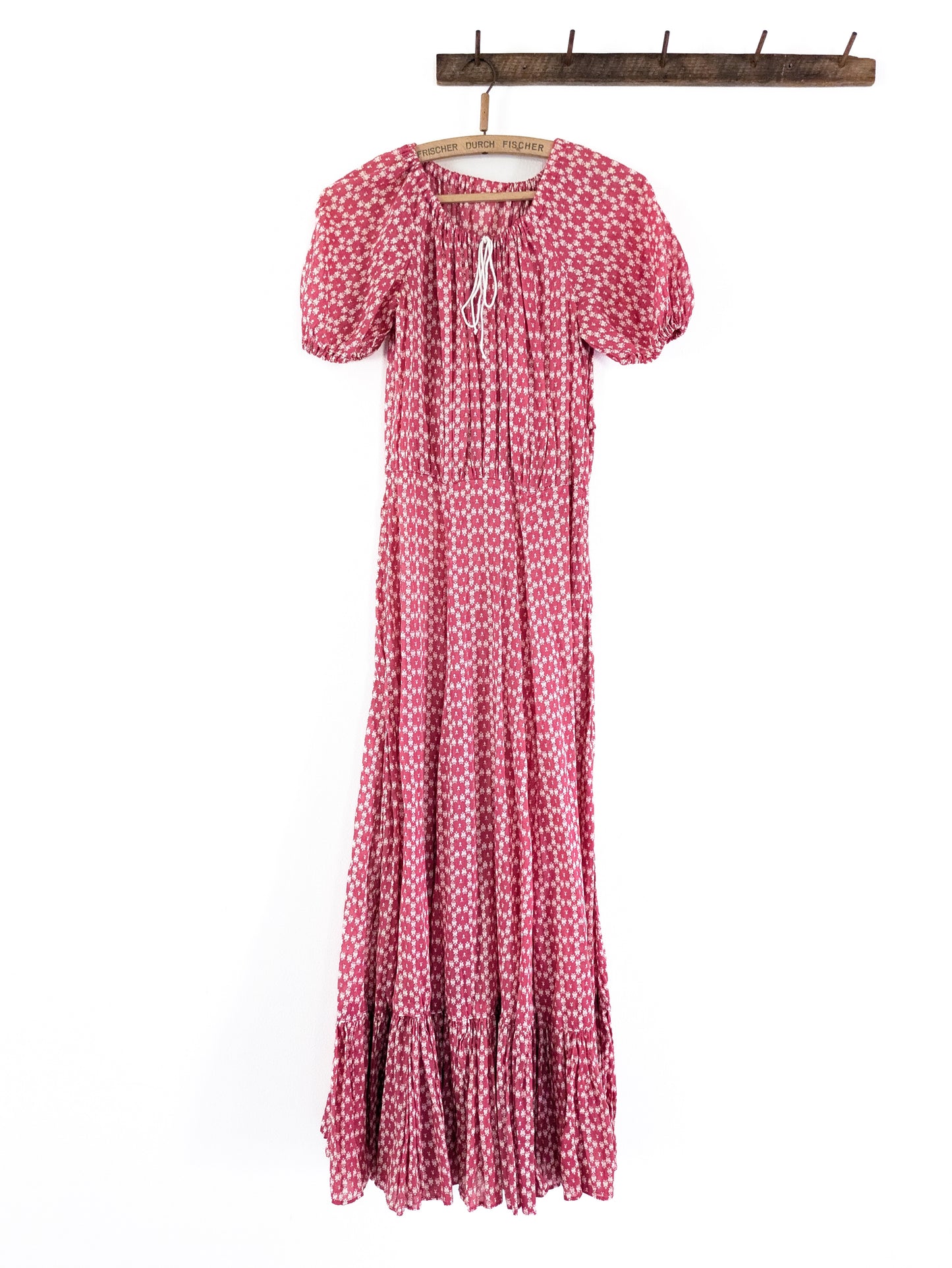 1940s Sheer Pink Gown