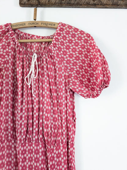 1940s Sheer Pink Gown