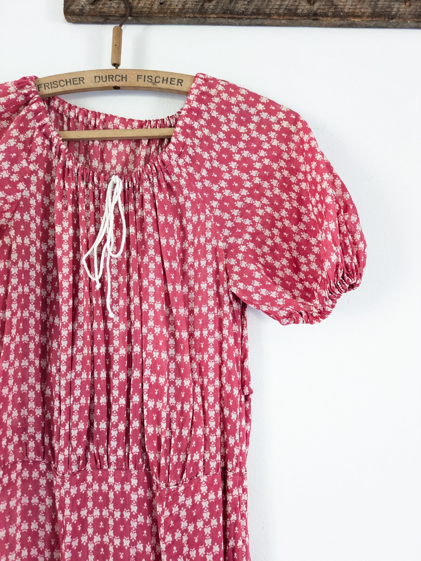 1940s Sheer Pink Gown