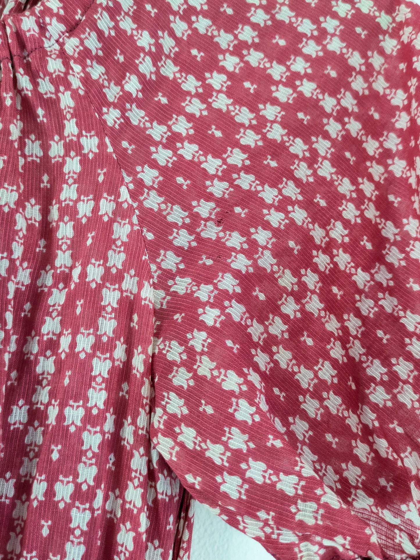 1940s Sheer Pink Gown