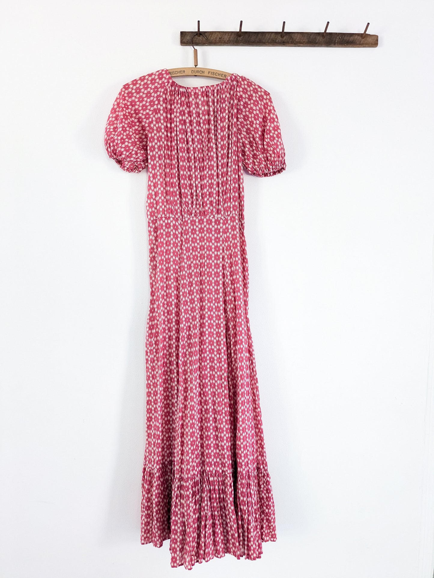 1940s Sheer Pink Gown