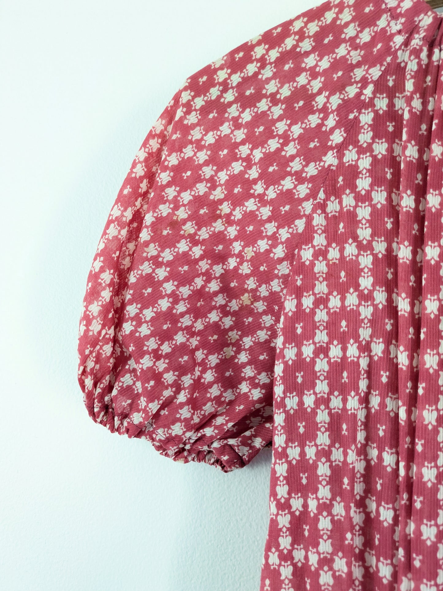 1940s Sheer Pink Gown