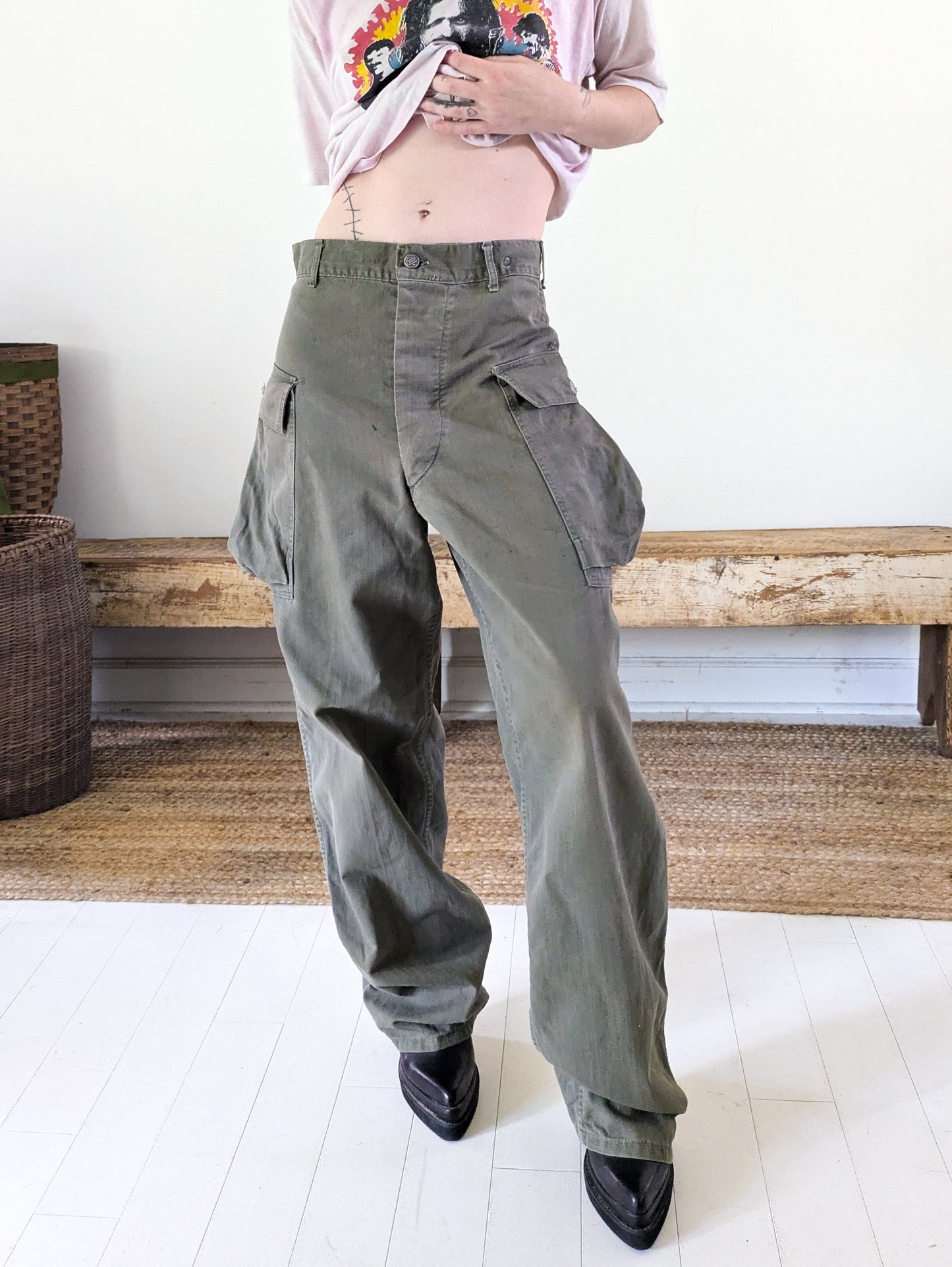 Herringbone Twill Military Pants
