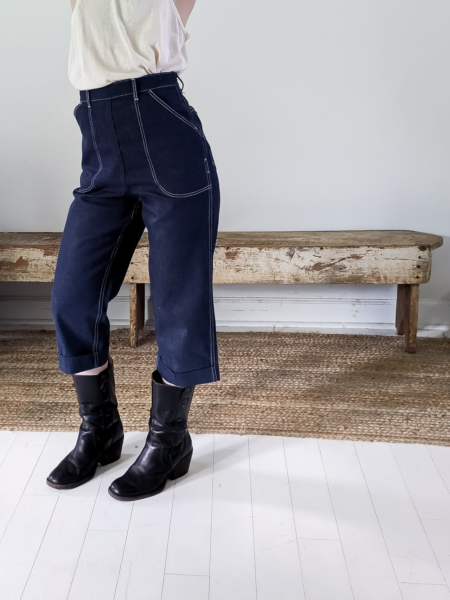 Deadstock Cropped Side Zips