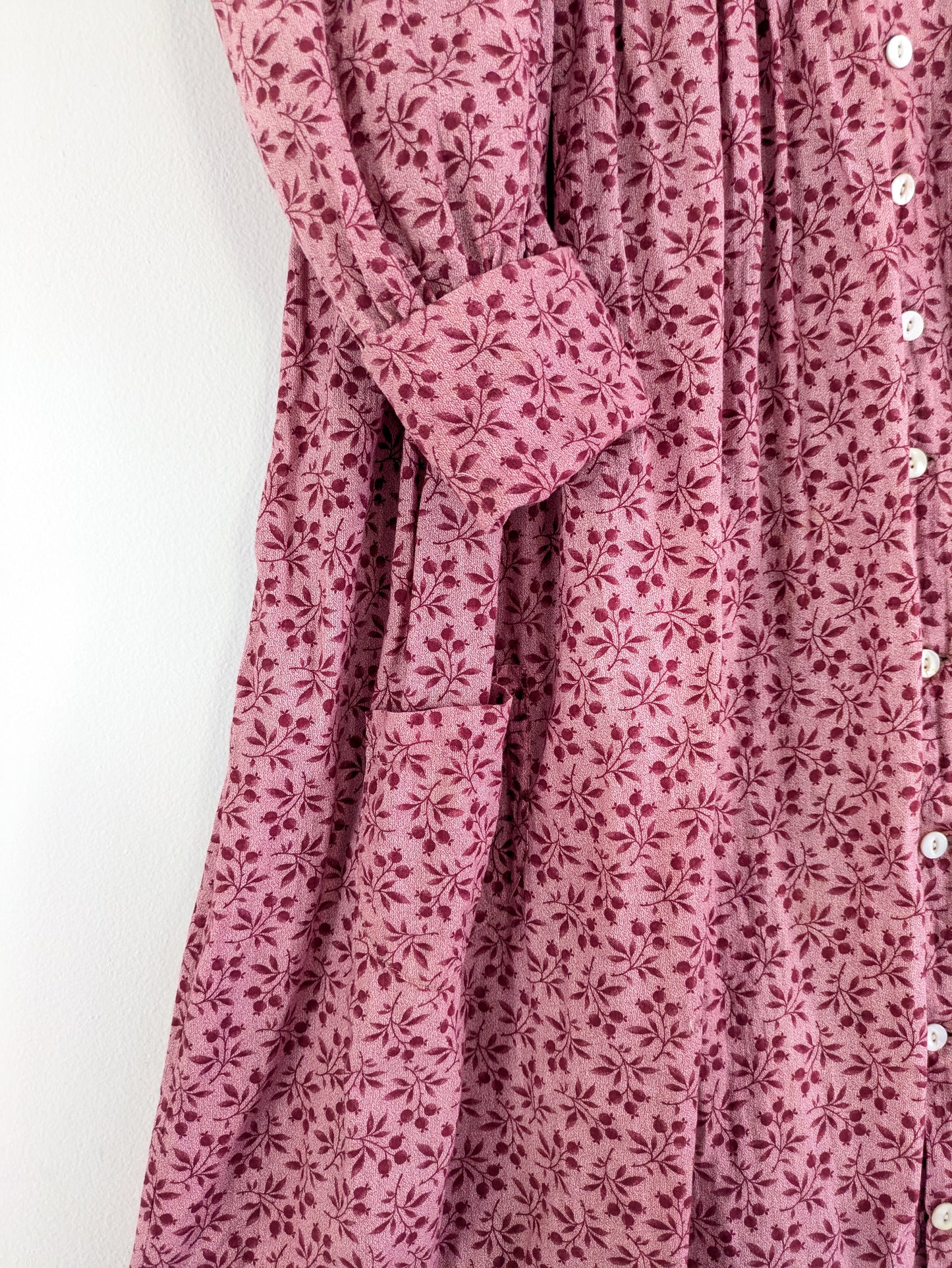Late 1800s Pink Calico Wrapper