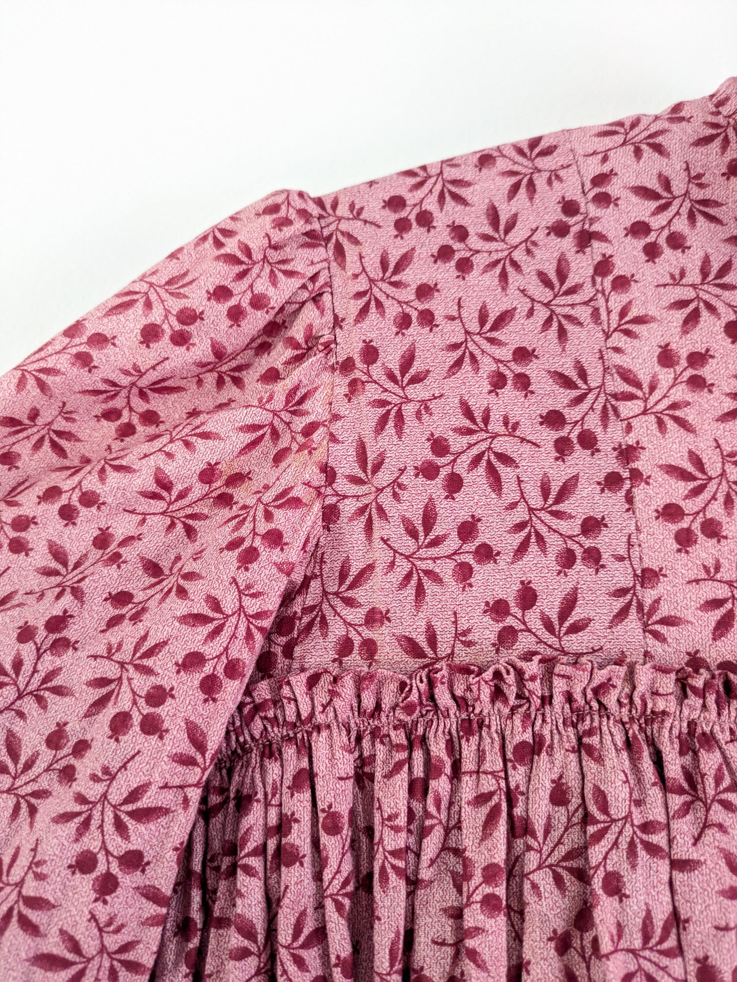 Late 1800s Pink Calico Wrapper