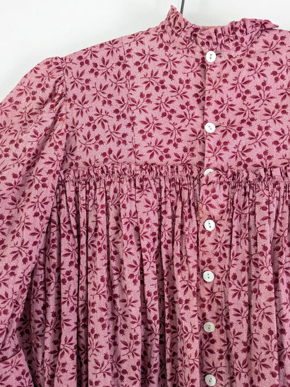Late 1800s Pink Calico Wrapper