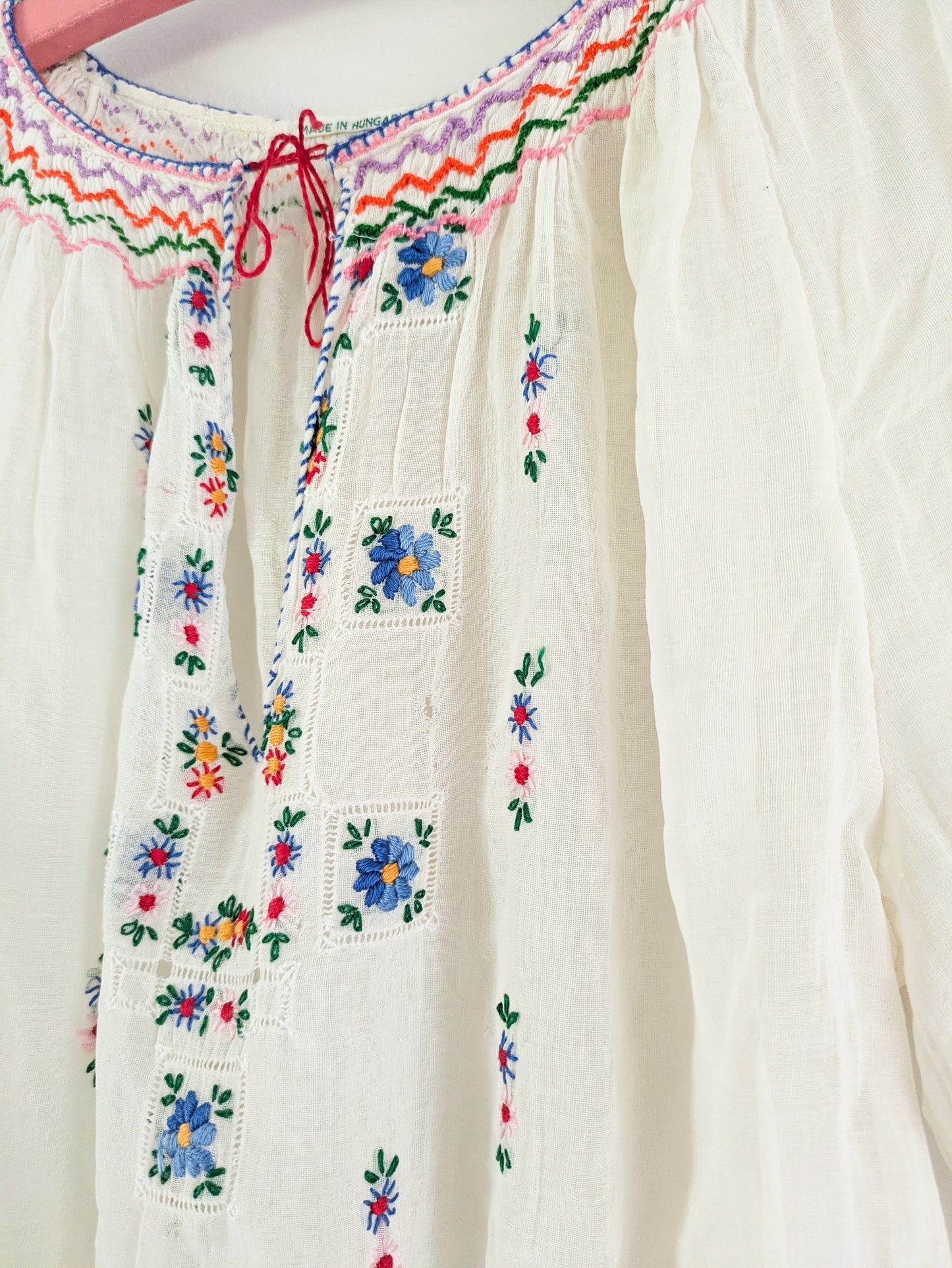 40s Hungarian Floral Blouse