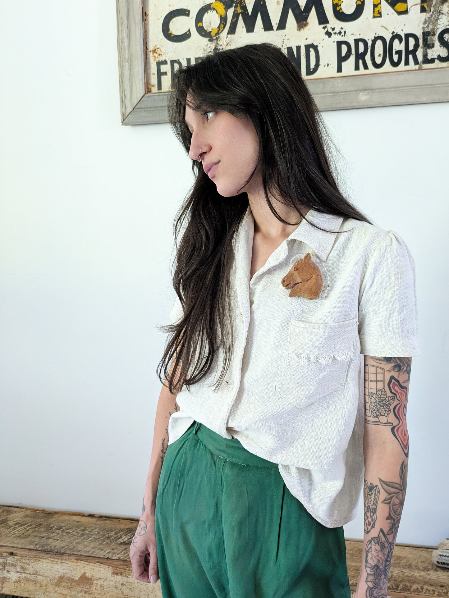 Woven Cream Blouse