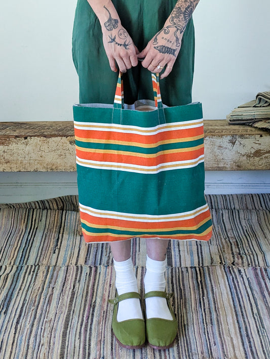 Handmade Awning Tote