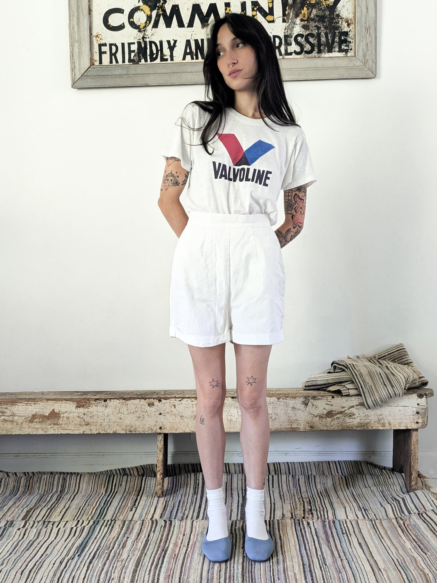 50s White Shorts