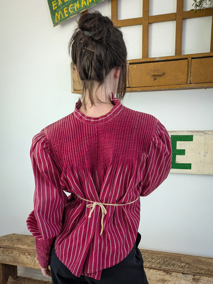 Raspberry Calico Blouse