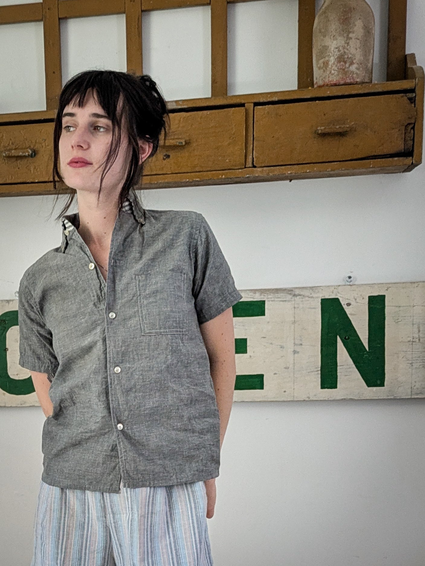 60s Chambray Top