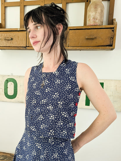 20s/30s Star Print Parade Blouse