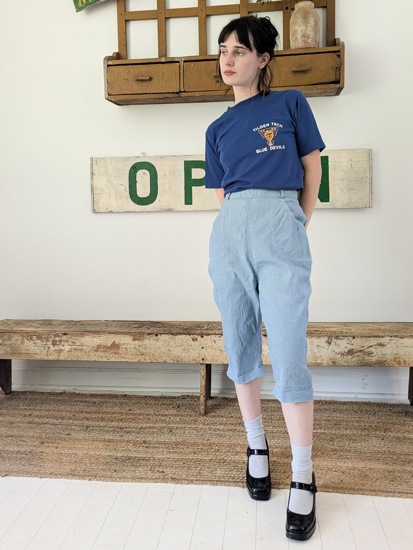 50s Chambray Capris