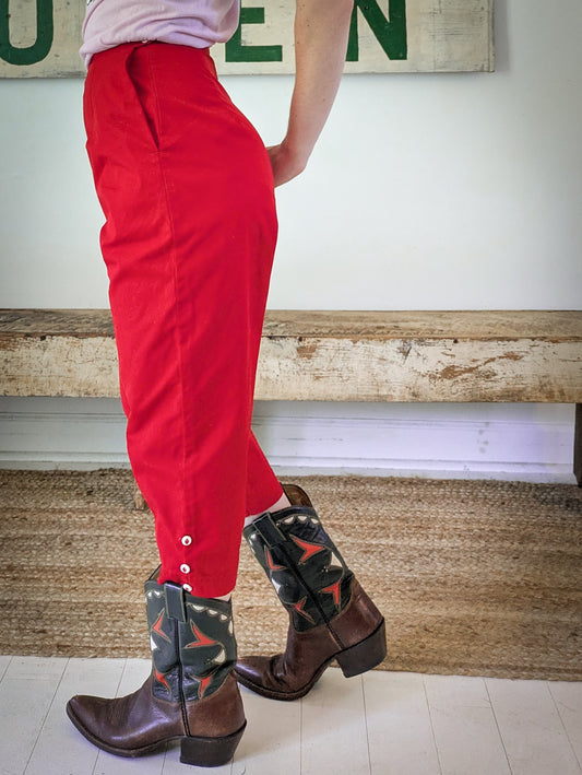 60s Cropped Cotton Pants