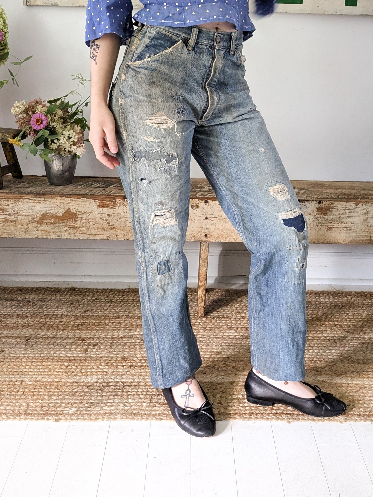 40s Big Yank Repaired Jeans