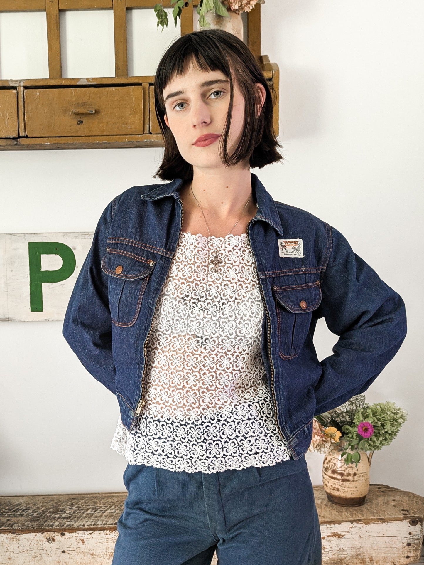 40s Zippered Denim Jacket