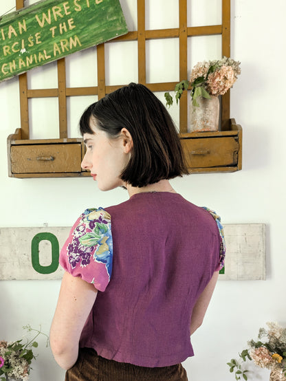 1940s Heart Pocket Blouse