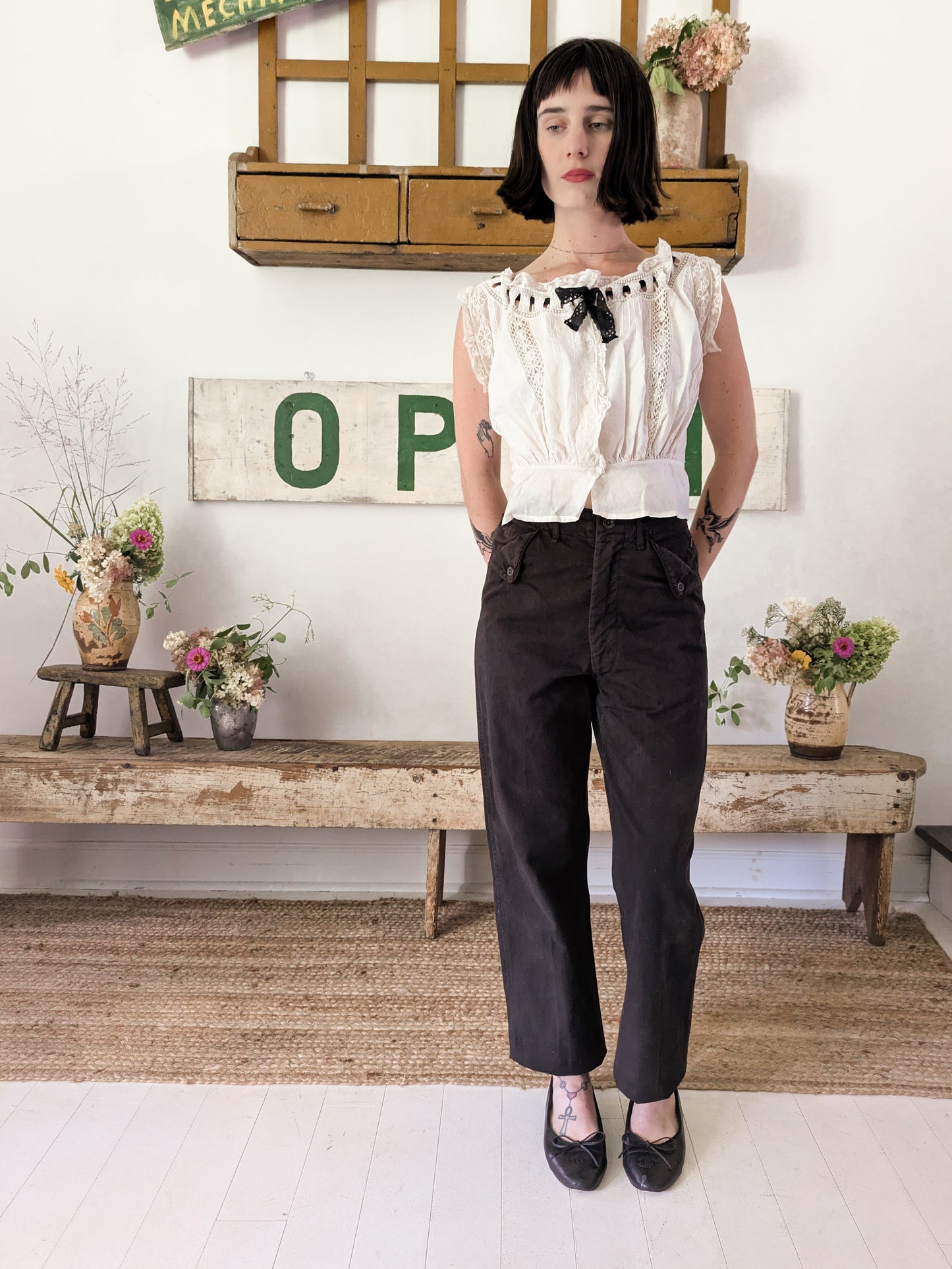 40s Overdyed Mule Ear Jeans