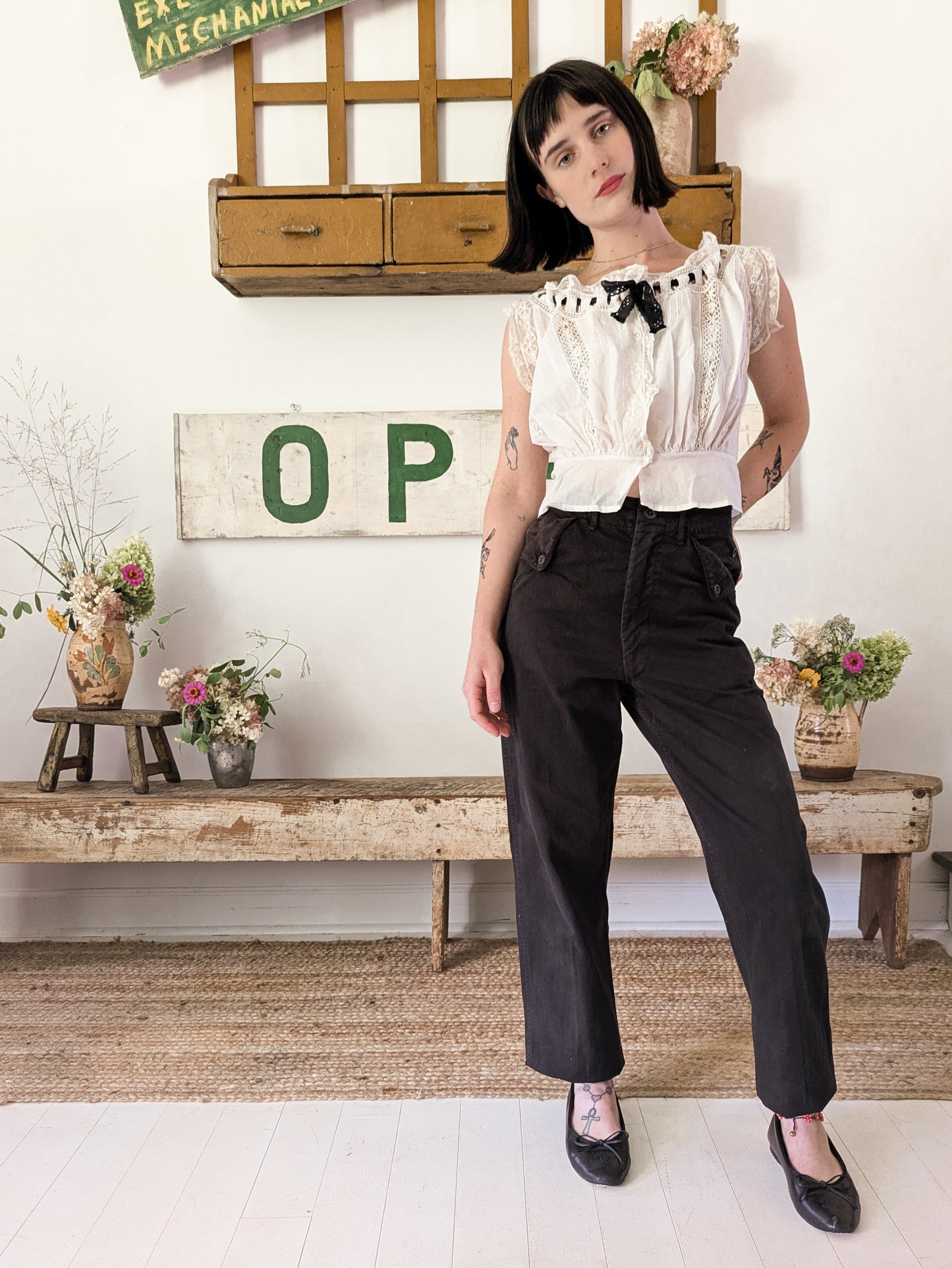 Cotton & Lace Victorian Blouse