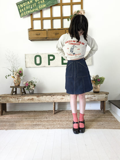 Studded Denim Mini