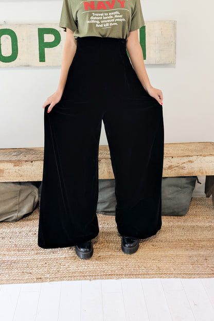 Vintage Silk Velvet Trousers