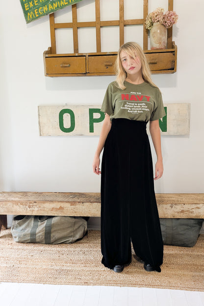 Vintage Silk Velvet Trousers