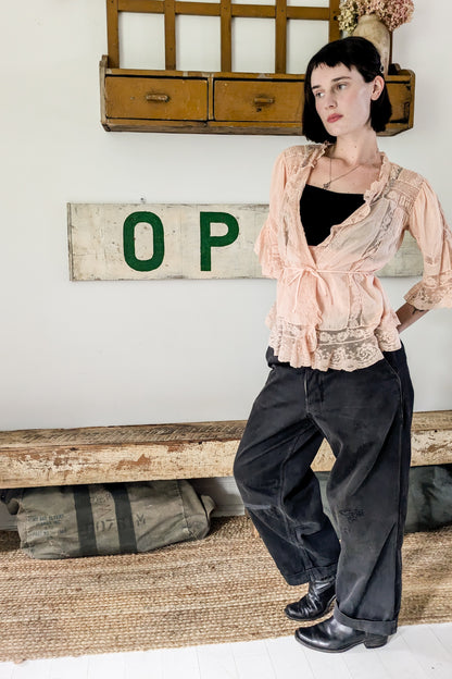 Antique Peach Wrap Blouse