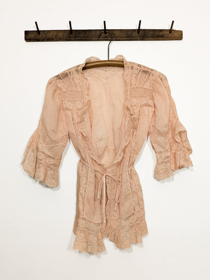 Antique Peach Wrap Blouse