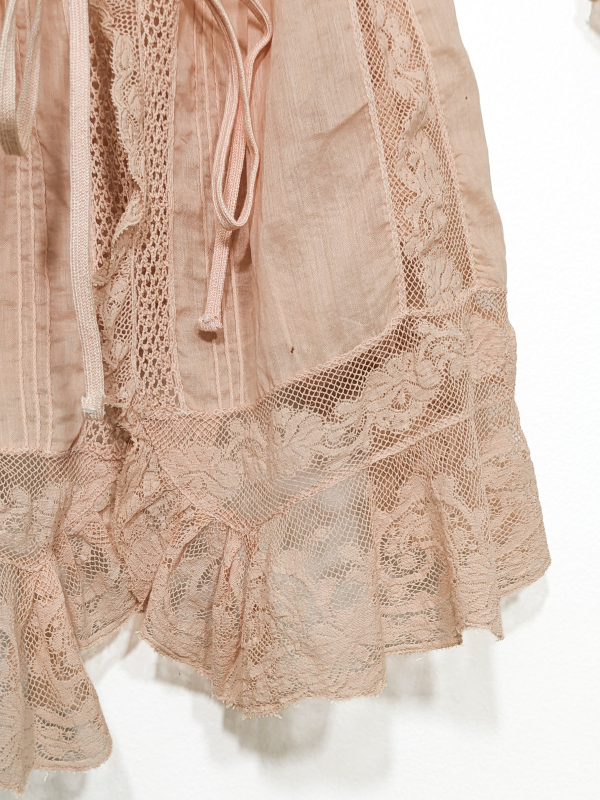Antique Peach Wrap Blouse