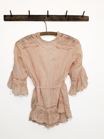 Antique Peach Wrap Blouse