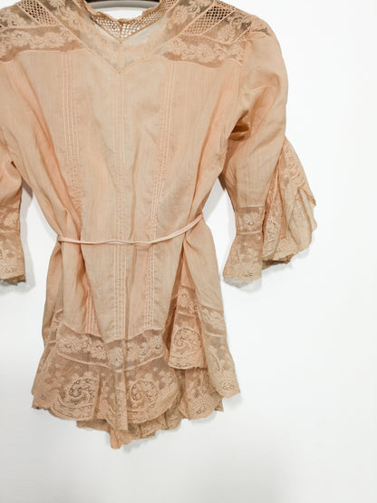 Antique Peach Wrap Blouse