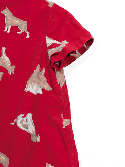 40s/50s Flannel Dog Smock Top
