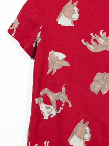 40s/50s Flannel Dog Smock Top
