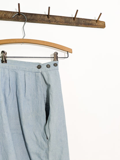 40s Adjustable Chambray Shorts