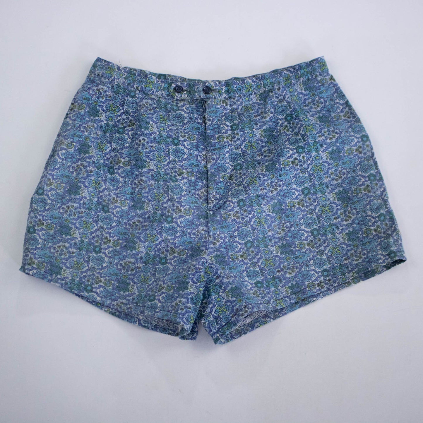 Blue Floral Shorts
