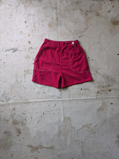 50s Red Cotton Shorts