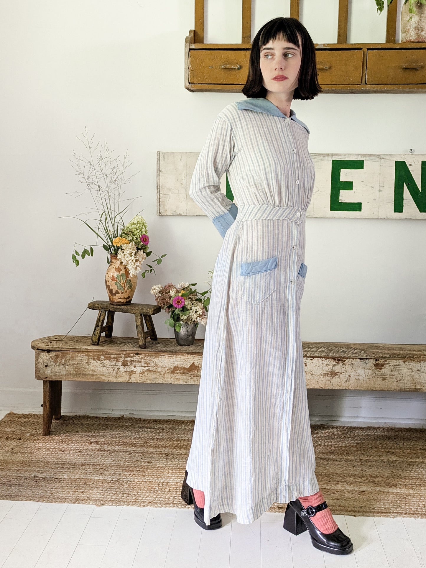 Cotton Striped Day Dress