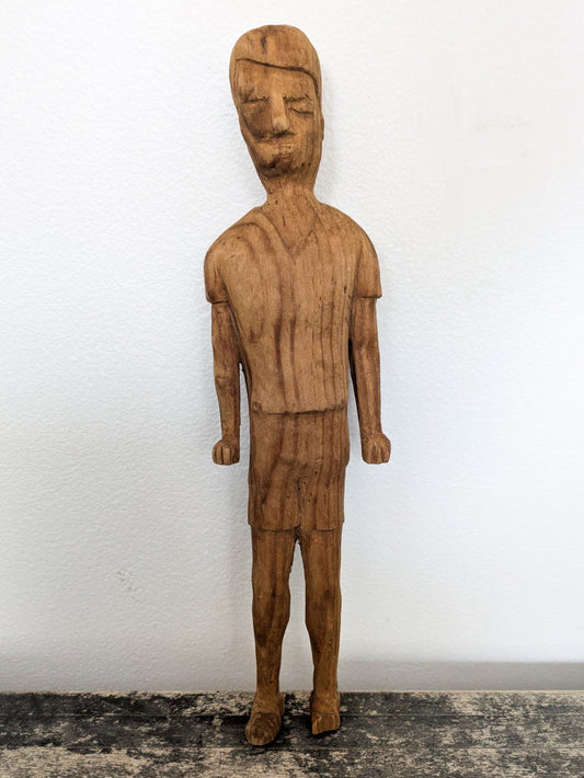 Hand Carved Folk Art Man